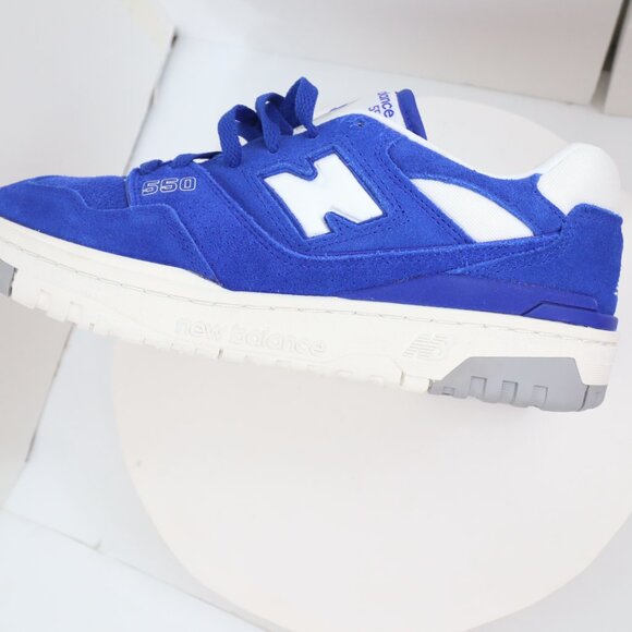 NEW BALANCE 550 SIZE 11D BLUE WHITE GRAY CLASSIC BASKETBALL SHOE BB550VNA - Picture 10 of 13